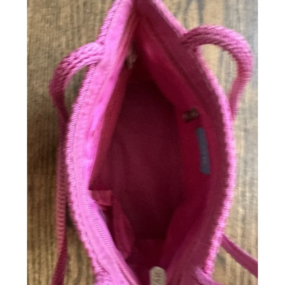 The Sak Indio Rainbow Stripe Crochet Purse Small Boho Retro Pink Y2K Bag